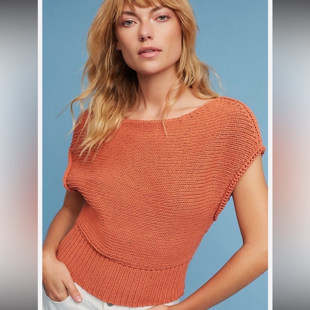 Moth Orange Crew Neck Sweater